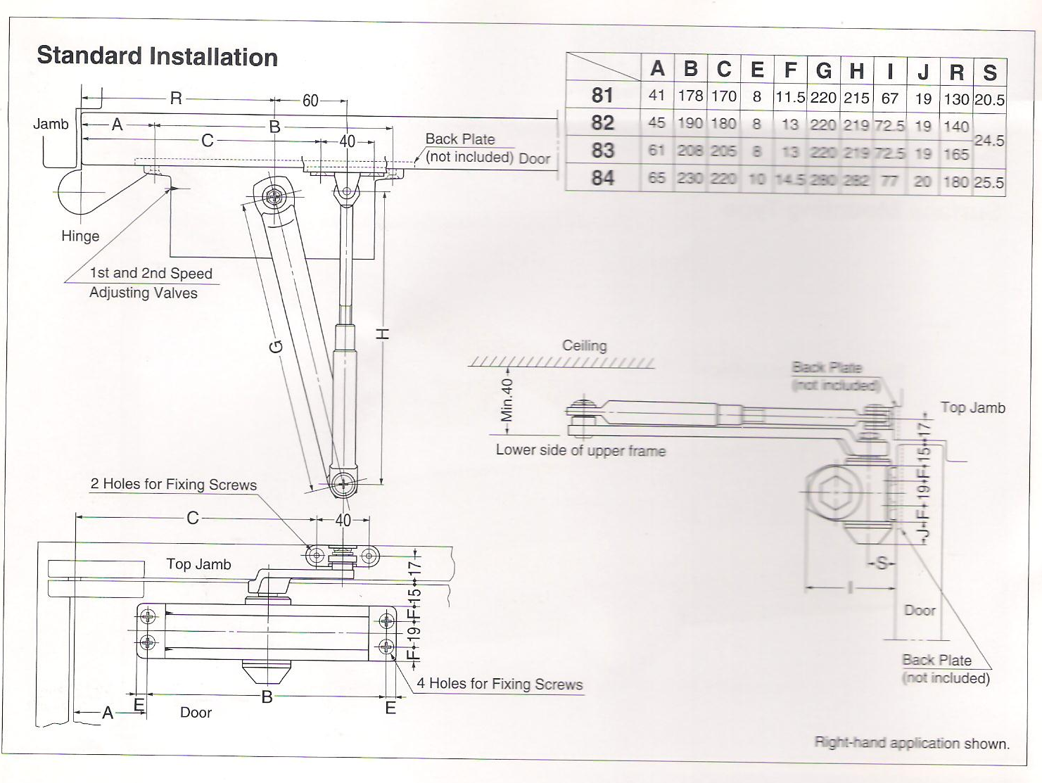 United Locksmith Servicing Centre Door Closer New Star 80